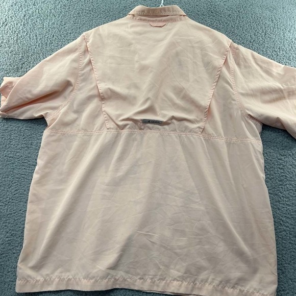 Mens Fishing Shirt Habit Vented Light Weight Solar Protection UV Size XL Peach - Picture 6 of 9